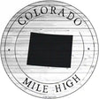 Colorado Mile High Novelty Metal Circle Sign C-1796 12" (C)