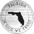 Florida In God We Trust Novelty Metal Circle Sign C-1799 12" (C)