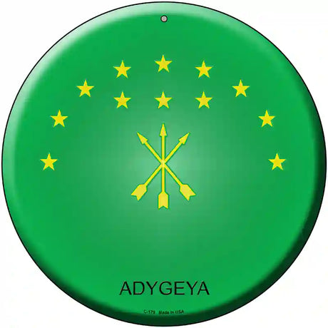 Adygeya Country Novelty Metal Circular Sign 12" (C)