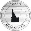 Idaho Gem State Novelty Metal Circle Sign C-1802 12" (C)