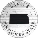 Kansas Sunflower State Novelty Metal Circle Sign C-1806 12" (C)