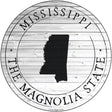 Mississippi Magnolia State Novelty Metal Circle Sign C-1814 12" (C)