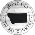 Montana Big Sky Country Novelty Metal Circle Sign C-1816 12" (C)