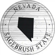 Nevada Sagebrush State Novelty Metal Circle Sign C-1818 12" (C)