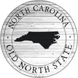 North Carolina Old North State Novelty Metal Circle Sign C-1823 12" (C)