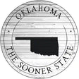 Oklahoma Sooner State Novelty Metal Circle Sign C-1826 12" (C)