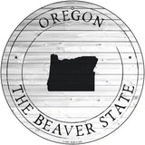 Oregon Beaver State Novelty Metal Circle Sign C-1827 12" (C)