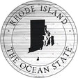 Rhode Island Ocean State Novelty Metal Circle Sign C-1829 12" (C)