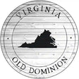 Virginia Old Dominion Novelty Metal Circle Sign C-1836 12" (C)