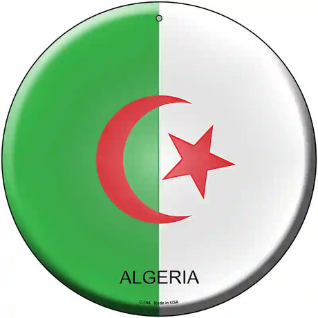 Algeria Country Novelty Metal Circular Sign 12" (C)