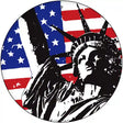 Lady Liberty Novelty Metal Circle Sign C-1852 12" (C)