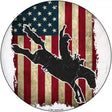 Bronco Rider Novelty Metal Circle Sign C-1864 12" (C)