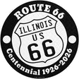 Illinois Route 66 Centennial Novelty Metal Circle Sign 12" (C)