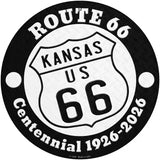 Kansas Route 66 Centennial Novelty Metal Circle Sign 12" (C)