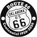 Oklahoma Route 66 Centennial Novelty Metal Circle Sign 12" (C)