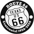 Texas Route 66 Centennial Novelty Metal Circle Sign 12" (C)