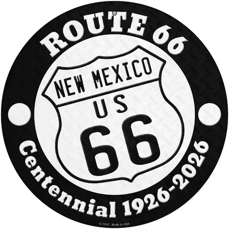 New Mexico Route 66 Centennial Novelty Metal Circle Sign 12" (C)