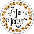 Trick Or Treat Pumpkin Ring Novelty Metal Circle Sign 12" (C)