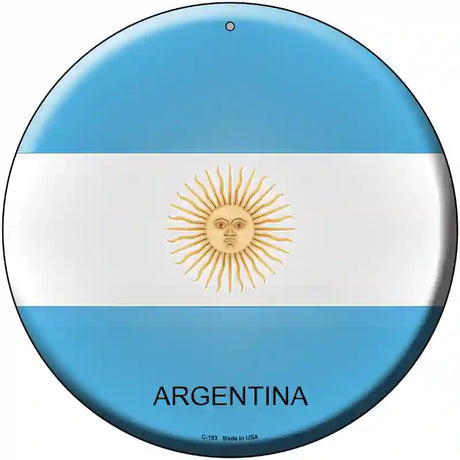 Argentina Novelty Metal Circular Sign 12" (C)