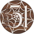 October 31st Spiderweb Novelty Metal Circle Sign 12" (C)