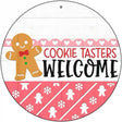 Cookie Tasters Welcome Novelty Metal Circle Sign 12" (C)