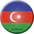 Azerbaijan Country Novelty Metal Circular Sign 12" (C)