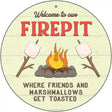 Welcome to our Firepit Novelty Metal Circle Sign 12" (C)