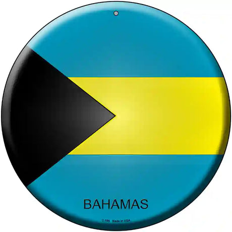 Bahamas Country Novelty Metal Circular Sign 12" (C)