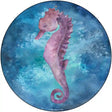 Seahorse Blue Novelty Metal Circle Sign 12" (C)