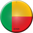 Benin Country Novelty Metal Circular Sign 12" (C)