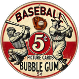 Baseball Novelty Metal Circular Sign C-2094