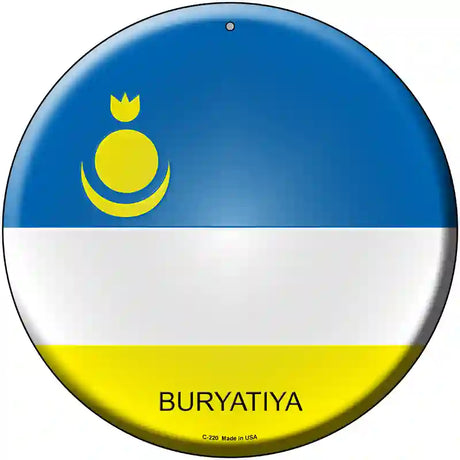 Buryatiya Country Novelty Metal Circular Sign 12" (C)