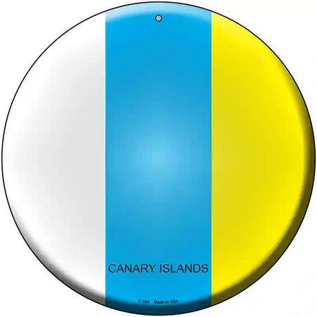 Canari Islands Country Novelty Metal Circular Sign 12" (C)