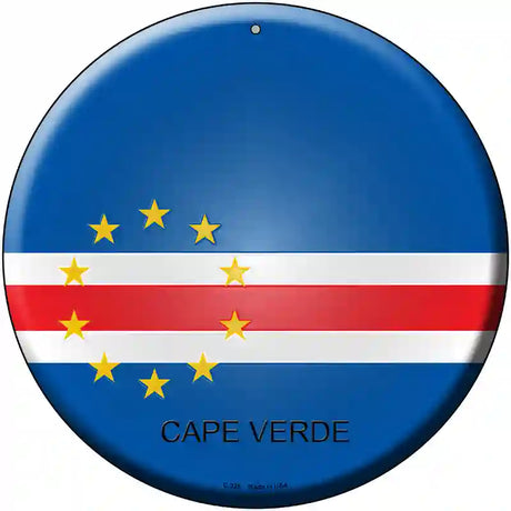 Cape Verde Country Novelty Metal Circular Sign 12" (C)