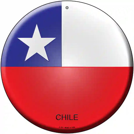 Chile Country Novelty Metal Circular Sign 12" (C)