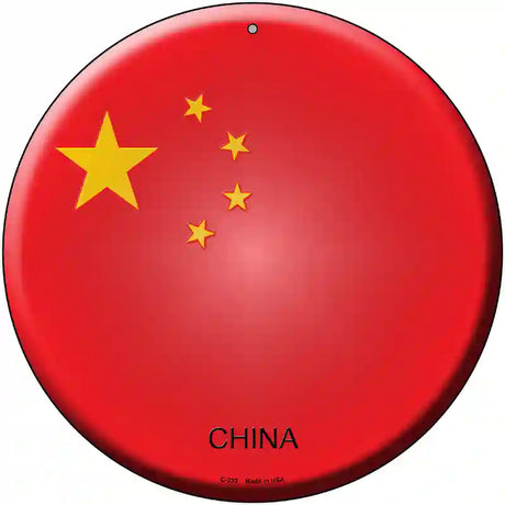 China Country Novelty Metal Circular Sign 12" (C)