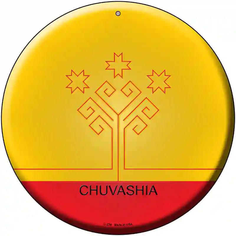 Chuvashia Country Novelty Metal Circular Sign 12" (C)