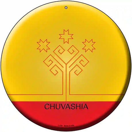 Chuvashia Country Novelty Metal Circular Sign 12" (C)