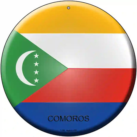 Comoros Country Novelty Metal Circular Sign 12" (C)