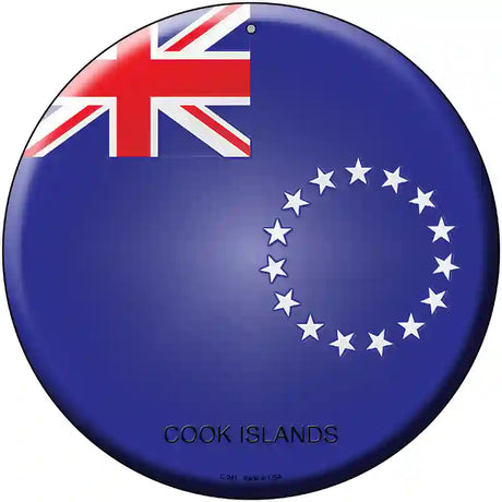 Cook Islands Country Novelty Metal Circular Sign 12" (C)