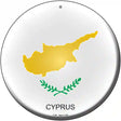 Cyprus Country Novelty Metal Circular Sign 12" (C)