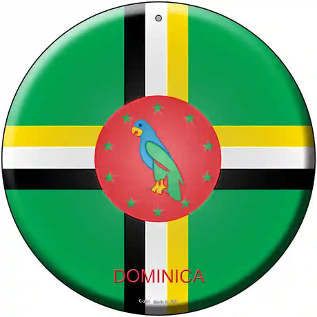 Dominica Country Novelty Metal Circular Sign 12" (C)