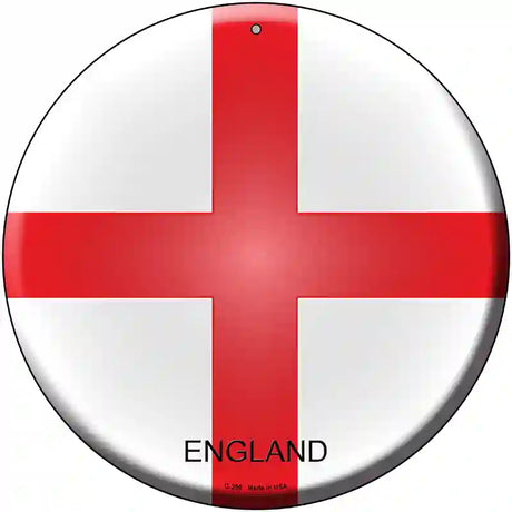 England Country Novelty Metal Circular Sign 12" (C)