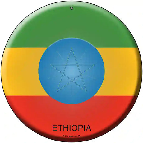 Ethiopia Country Novelty Metal Circular Sign 12" (C)