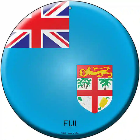 Fiji Country Novelty Metal Circular Sign 12" (C)