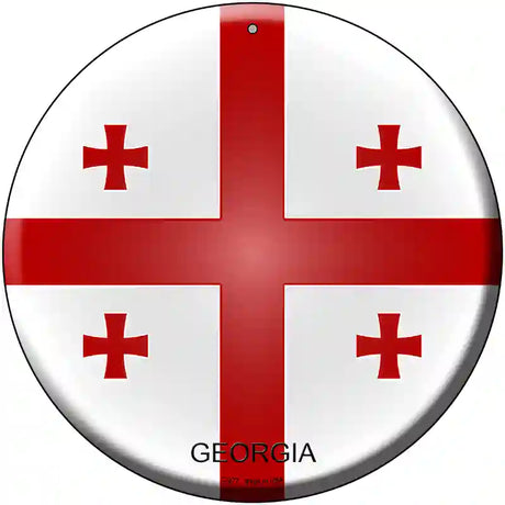 Georgia Country Novelty Metal Circular Sign 12" (C)