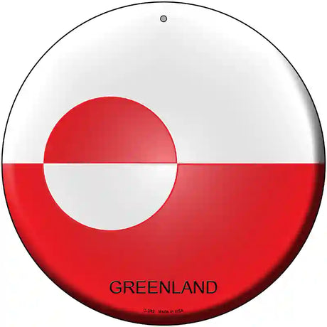 Greenland Country Novelty Metal Circular Sign 12" (C)