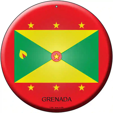 Grenada Country Novelty Metal Circular Sign 12" (C)