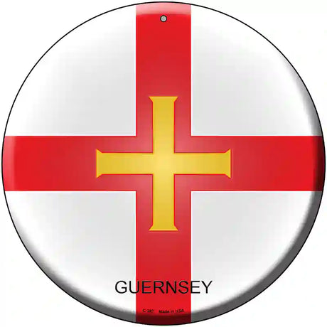 Guernsey Country Novelty Metal Circular Sign 12" (C)