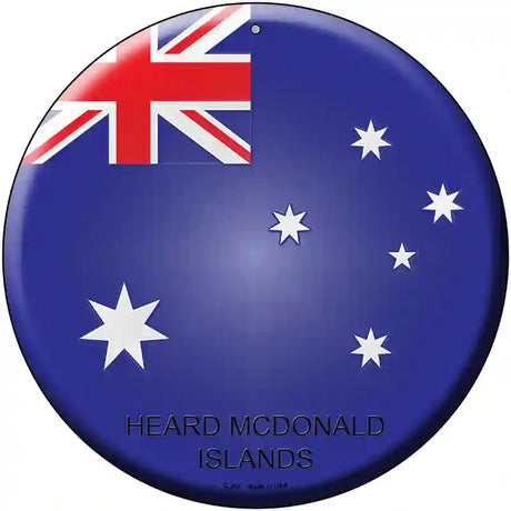 Heard McDonald Islands Country Novelty Metal Circular Sign 12" (C)